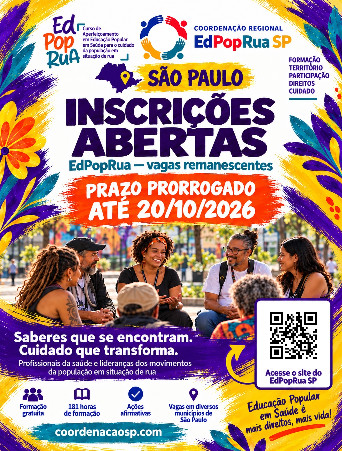 EdPopRua SP: inscrições para vagas remanescentes até 20 de outubro - imagem 1 de 1